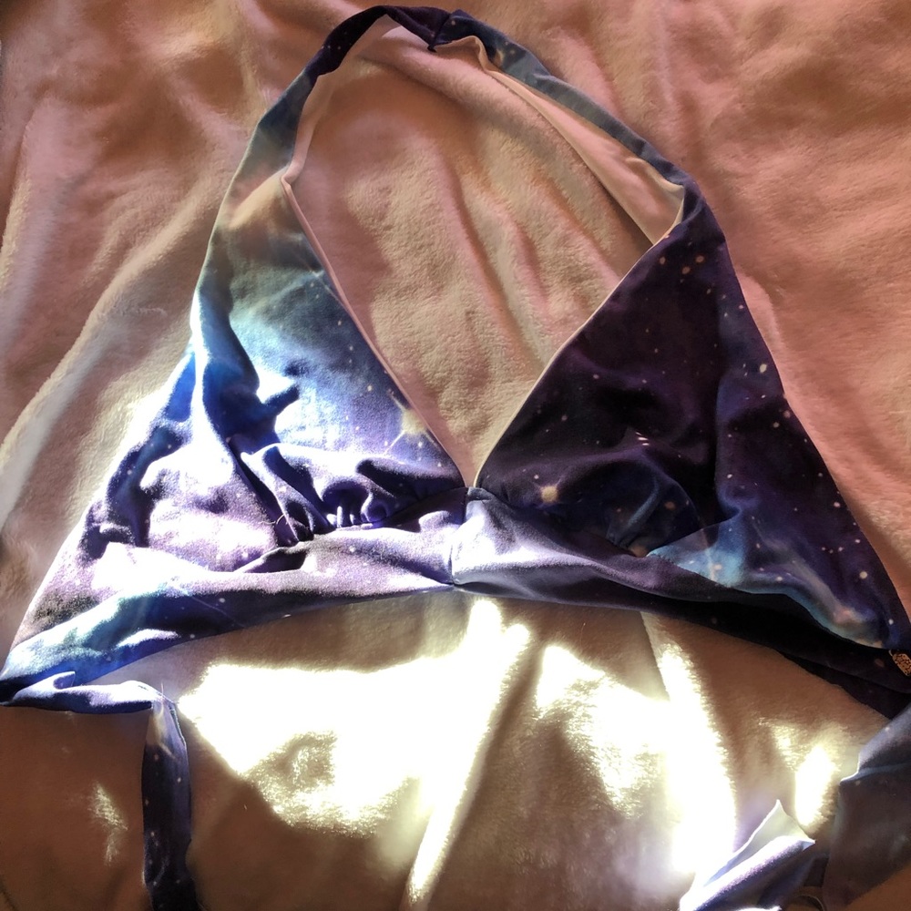 Halter top with a galaxy print